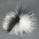 Lana Grossa Pelspompon Finnraccoon | 701-hvid/sort