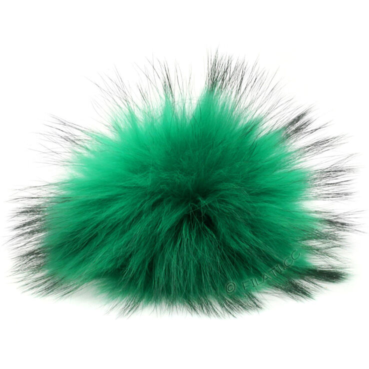 Lana Grossa Pelspompon Finnraccoon | 108-smaragd/sort
