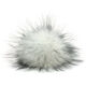 Lana Grossa Pelspompon Finnraccoon | 132-hvid/sort