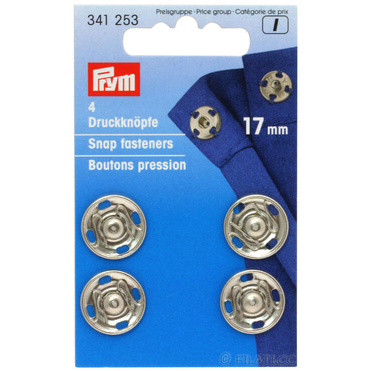 Prym Trykknapper 17mm | 01-sølv