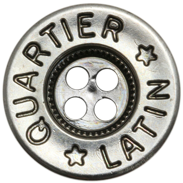 Union Knopf Knap 4 hul 20mm | 832-sølv