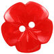 Union Knopf Floral knap 2 hul 15mm | 48-rød