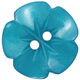 Union Knopf Floral knap 2 hul 15mm | 70-petrol