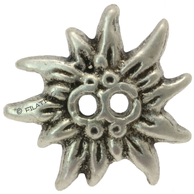 Union Knopf Knap 2 hul 20mm | 83-sølv