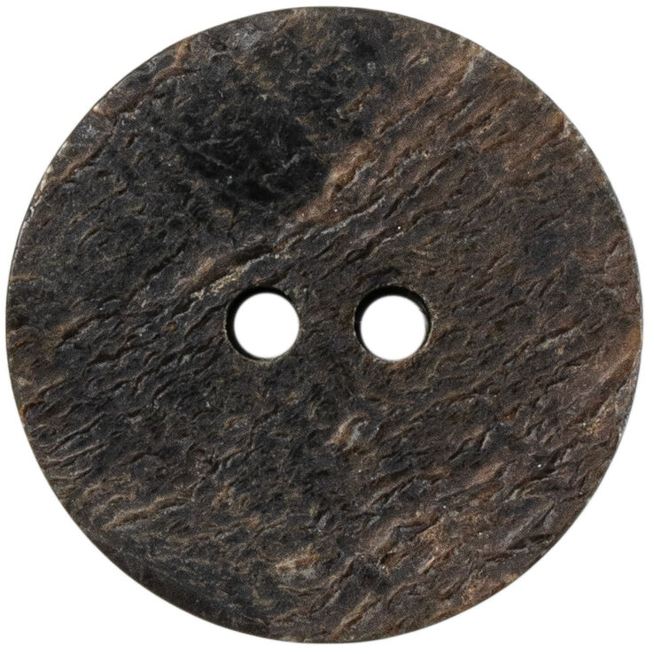 Union Knopf Knap horn 2 hul 25mm | 20-brun