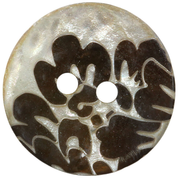 Lana Grossa UNION KNOPF 452665/18mm | 20-sølv/brun