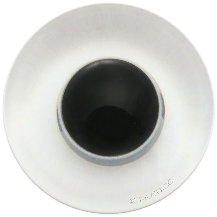 Union Knopf Teddy øje 23mm | 10-gennemsigtig/sort
