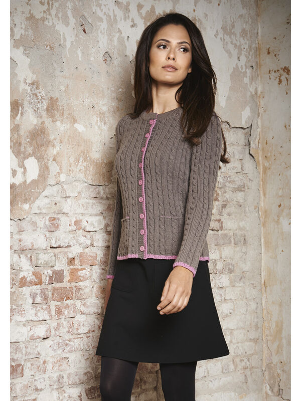 Lana Grossa JAKKE MED SNONINGER OG RIB Cool Wool