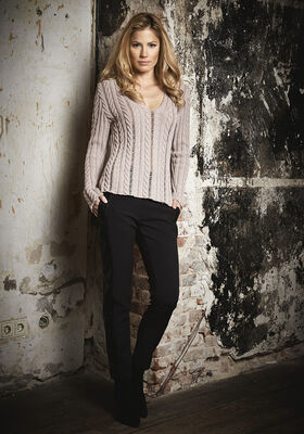 SWEATER MED SNONINGER Cool Wool fra Lana Grossa