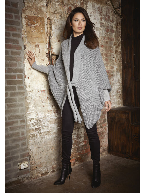 Lana Grossa JAKKE MED BROMBÆRMØNSTER Cool Wool Alpaca