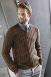 Lana Grossa BRUN SWEATER MED BRED RIB Cool Wool Big Melange