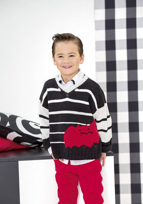 SWEATER MED FLAGERMUS Elastico fra Lana Grossa