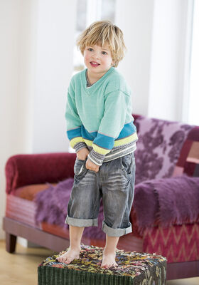 SWEATER MED V-HALS Elastico fra Lana Grossa