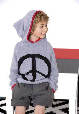 SWEATER MED PEACETEGN Organico fra Lana Grossa