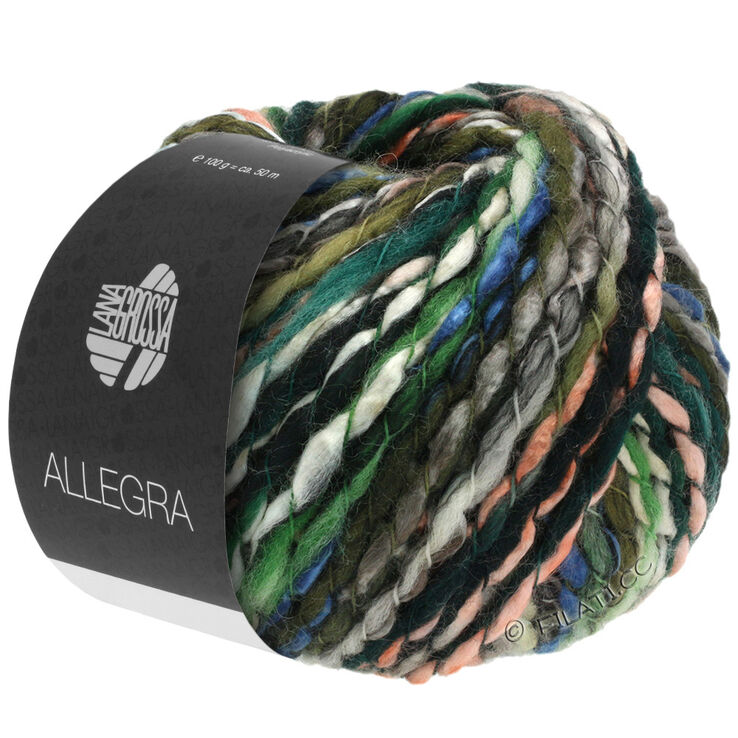 Lana Grossa ALLEGRA | 01-grå/rosa/blå/grøn/hvid