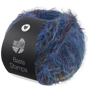 Lana Grossa BASTA STAMPA | 203-lys blå/jeans/royal/mørk brun