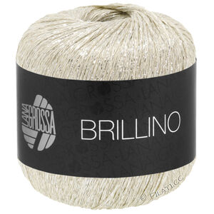 Lana Grossa BRILLINO | 32-creme/sølv