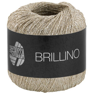 Lana Grossa BRILLINO | 39-grège/beigegrå/sølv
