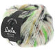 Lana Grossa BRUSHY Uni/Print (lala BERLIN) | 102-rå hvid/laks/sort/giftgrøn