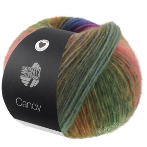 Lana Grossa CANDY | 08-mosgrøn/skog grøn/syren/gråviolet/jeans/mørk grå/orange/gul/pink/mørk blå/laks/nougat/jade/hvid