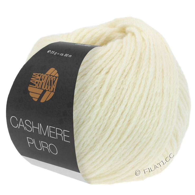 Lana Grossa CASHMERE PURO | 01-rå hvid
