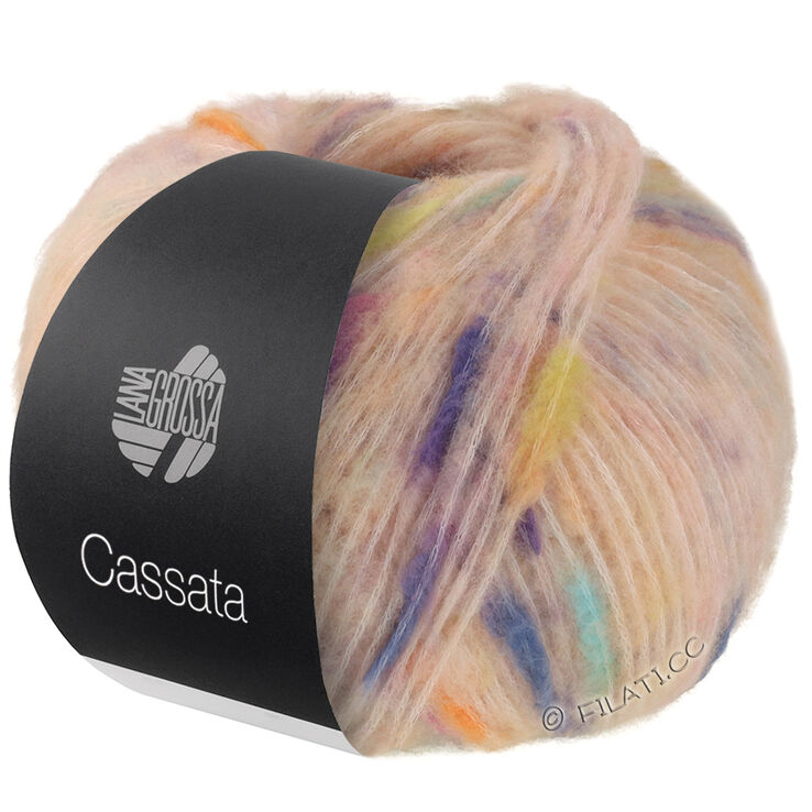 Lana Grossa CASSATA | 01-fersken/blå/gul/orange/syren