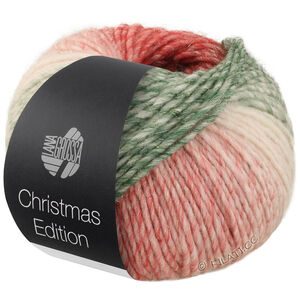 Lana Grossa CHRISTMAS EDITION BIG LUREX | 204-brombær/mørk rød/rød/lys rød/ecru/hvidgrøn/mørk grøn/sortgrøn stribet