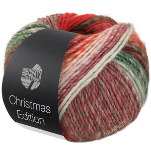 Lana Grossa CHRISTMAS EDITION BIG | 202-grå rød/rød/ecru/sortrød/hvidrød/orange/mørk grøn/hvidgrøn/mørk grå/mørk rød stribet