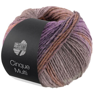 Lana Grossa CINQUE MULTI | 18-mørk brun/rosentræ/grå/grège/beigegrå/antracit/syren meleret