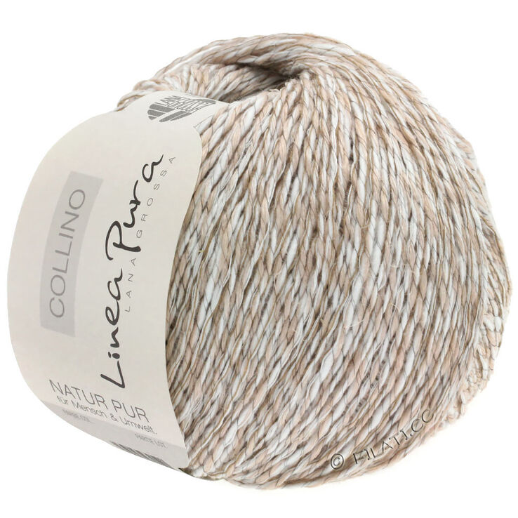 Lana Grossa COLLINO (Linea Pura) | 01-hvid/beige/lys brun