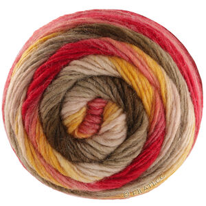 Lana Grossa COLORATO Aktion | 07-lys rød/gul/beige/kaki/umbra/tomatrød