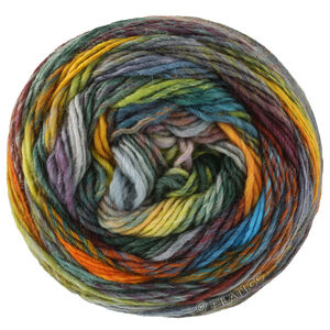 Lana Grossa COLORISSIMO 2 | 223-burgund/grå/gul/orange/oliven/mørk grøn/lys grøn/vinrød/petrol blå/jeans