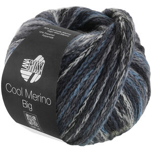 Lana Grossa COOL MERINO Big Color | 411-antracit/mørk grå/lys grå/mellem grå/stålgrå/rå hvid