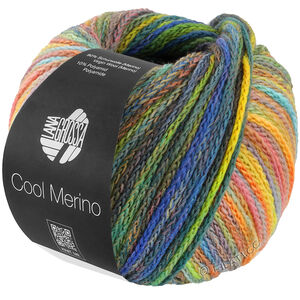 Lana Grossa COOL MERINO Color | 311-grøn/gul/blå/petrol/mørk oliven/okker/syren/pink