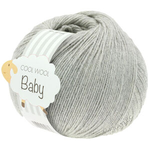 Lana Grossa COOL WOOL Baby Uni/Print 50g | 206-lys grå meleret