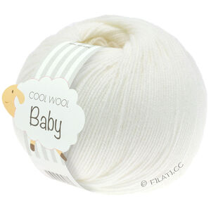 Lana Grossa COOL WOOL Baby Uni/Print 50g | 207-hvid