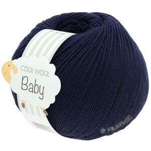 Lana Grossa COOL WOOL Baby Uni/Print 50g | 210-natblå