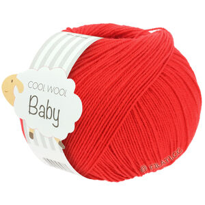 Lana Grossa COOL WOOL Baby Uni/Print 50g | 293-rød