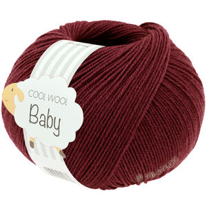 Lana Grossa COOL WOOL Baby Uni/Print 50g | 344-vinrød