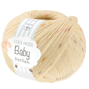 Lana Grossa COOL WOOL Baby Uni/Print 50g | 375-bleggul/gul/orange/lilla/rosa