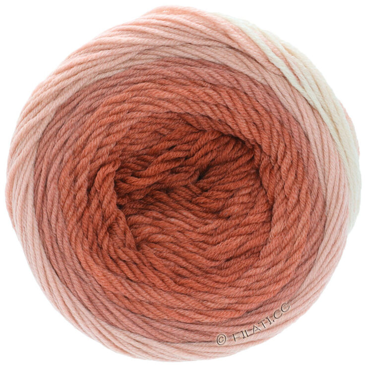 Lana Grossa COOL WOOL Big 1:1 | 5003-ecru/gammelrosa/laksrosa/terrakotta