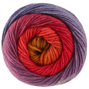 Lana Grossa COOL WOOL Big Color | 4048-lys rød/vinrød/rødviolet/petrol blå/oliven/karry/orange