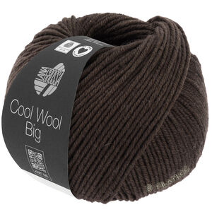 Lana Grossa COOL WOOL Big  Uni/Melange | 1020-sortbrun