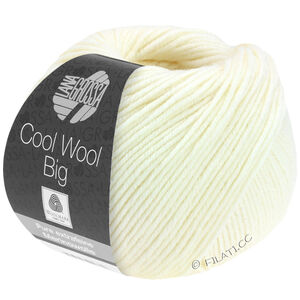 Lana Grossa COOL WOOL Big  Uni/Melange | 0601-rå hvid