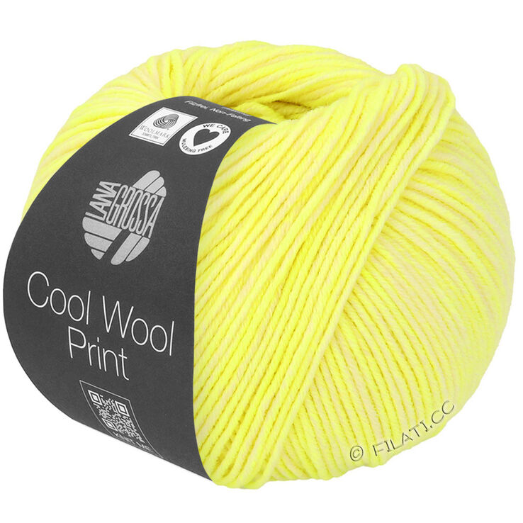 Lana Grossa COOL WOOL Neon Print | 6521-neongul/sartgul