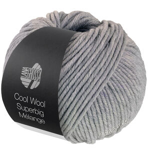 Lana Grossa COOL WOOL Superbig Mélange | 216-lys grå meleret