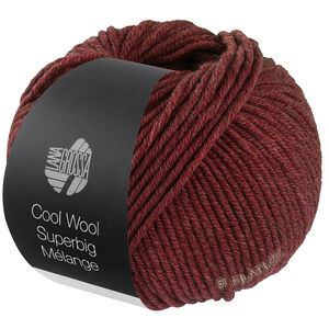 Lana Grossa COOL WOOL Superbig Mélange | 222-vinrød meleret