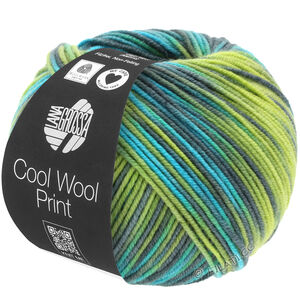 Lana Grossa COOL WOOL  Print | 784-gulgrøn/turkis/grågrøn/petrol