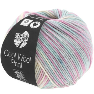 Lana Grossa COOL WOOL  Print | 792-lys grå/mynte/syren/blegrosa