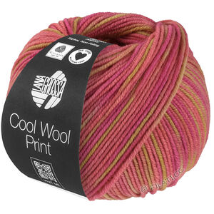Lana Grossa COOL WOOL  Print | 840-sandgul/lyng/orkidérosa
